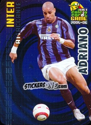 Sticker Adriano - Serie A 2005-2006. Calcio cards game n. 59 - Panini