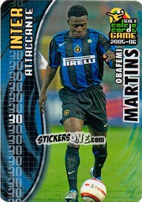 Sticker Obafemi Martins - Serie A 2005-2006. Calcio cards game - Panini