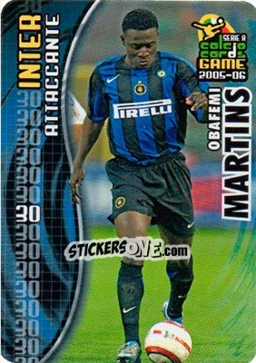 Sticker Obafemi Martins - Serie A 2005-2006. Calcio cards game n. 60 - Panini