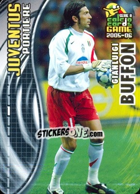 Sticker Gianluigi Buffon - Serie A 2005-2006. Calcio cards game n. 61 - Panini