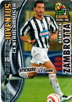 Sticker Gianluca Zambrotta - Serie A 2005-2006. Calcio cards game n. 64 - Panini