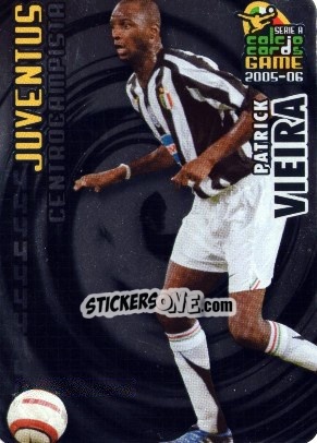 Sticker Patrick Vieira - Serie A 2005-2006. Calcio cards game n. 66 - Panini
