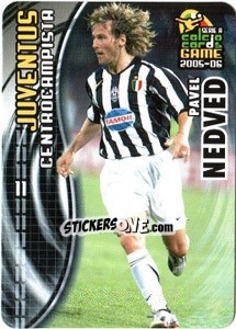 Sticker Pavel Nedved - Serie A 2005-2006. Calcio cards game - Panini