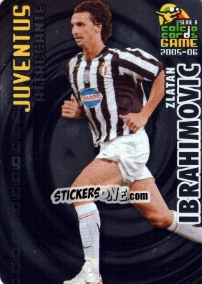 Sticker Zlatan Ibrahimovic - Serie A 2005-2006. Calcio cards game n. 68 - Panini