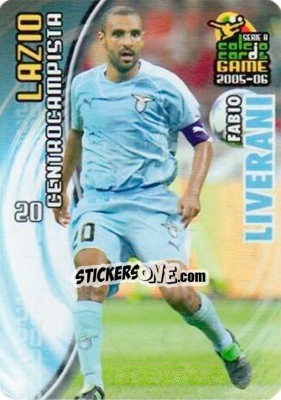 Sticker Fabio Liverani - Serie A 2005-2006. Calcio cards game n. 76 - Panini