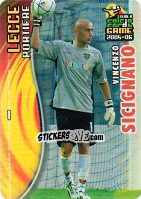 Sticker Vincenzo Sicignano - Serie A 2005-2006. Calcio cards game n. 81 - Panini