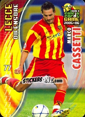 Sticker Marco Cassetti - Serie A 2005-2006. Calcio cards game n. 82 - Panini