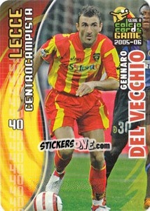 Sticker Gennaro Del Vecchio - Serie A 2005-2006. Calcio cards game n. 85 - Panini