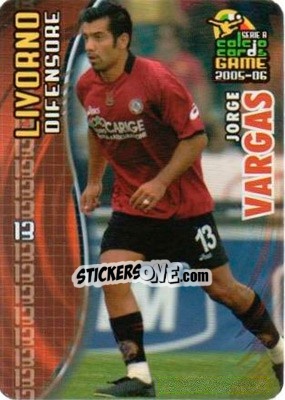 Sticker Jorge Vargas - Serie A 2005-2006. Calcio cards game n. 92 - Panini