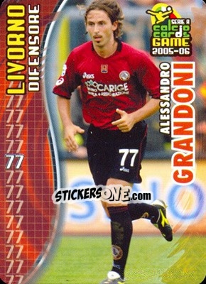 Figurina Alessandro Grandoni - Serie A 2005-2006. Calcio cards game - Panini