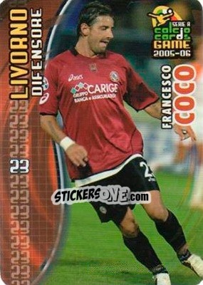 Sticker Francesco Coco - Serie A 2005-2006. Calcio cards game n. 94 - Panini