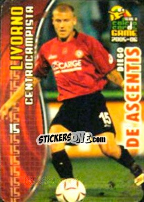 Sticker Diego De Ascentis - Serie A 2005-2006. Calcio cards game n. 95 - Panini