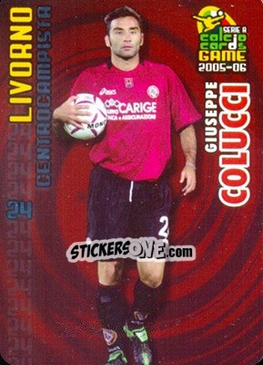 Sticker Giuseppe Colucci - Serie A 2005-2006. Calcio cards game n. 96 - Panini