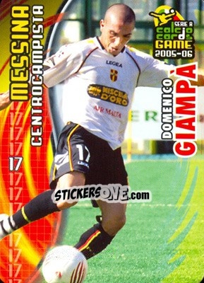 Sticker Domenico Giampa - Serie A 2005-2006. Calcio cards game n. 106 - Panini