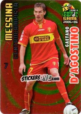 Sticker Gaetano D'Agostino - Serie A 2005-2006. Calcio cards game n. 107 - Panini
