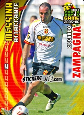 Sticker Riccardo Zampagna - Serie A 2005-2006. Calcio cards game n. 110 - Panini