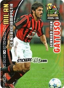 Sticker Gennaro Ivan Gattuso - Serie A 2005-2006. Calcio cards game n. 115 - Panini