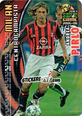 Sticker Andrea Pirlo - Serie A 2005-2006. Calcio cards game n. 116 - Panini