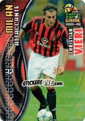 Sticker Christian Vieri - Serie A 2005-2006. Calcio cards game n. 120 - Panini