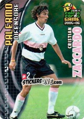 Sticker Cristian Zaccardo - Serie A 2005-2006. Calcio cards game n. 123 - Panini