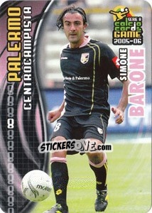 Sticker Simone Barone - Serie A 2005-2006. Calcio cards game n. 126 - Panini