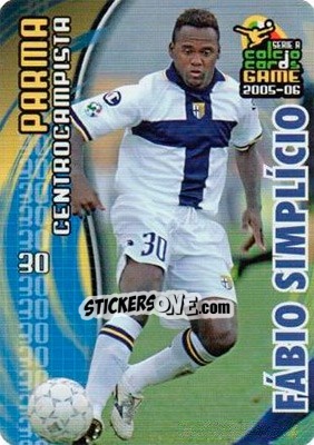 Sticker Fabio Simplicio - Serie A 2005-2006. Calcio cards game n. 136 - Panini