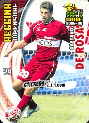 Sticker Gaetano De Rosa - Serie A 2005-2006. Calcio cards game n. 142 - Panini