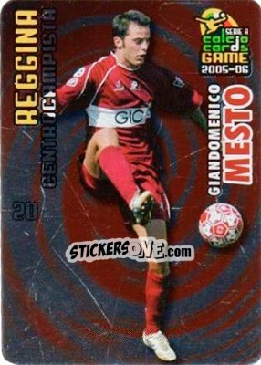 Sticker Giandomenico Mesto - Serie A 2005-2006. Calcio cards game n. 145 - Panini