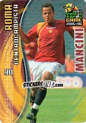 Sticker Mancini - Serie A 2005-2006. Calcio cards game n. 156 - Panini