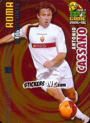 Sticker Antonio Cassano - Serie A 2005-2006. Calcio cards game n. 159 - Panini