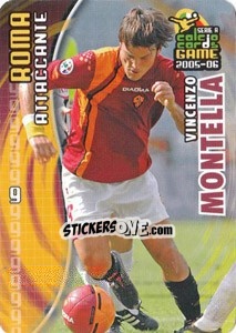 Sticker Vincenzo Montella - Serie A 2005-2006. Calcio cards game n. 160 - Panini