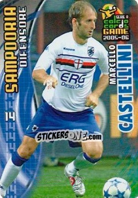 Sticker Marcello Castellini - Serie A 2005-2006. Calcio cards game n. 162 - Panini