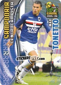 Sticker Max Tonetto - Serie A 2005-2006. Calcio cards game n. 166 - Panini