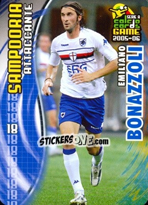 Sticker Emiliano Bonazzoli - Serie A 2005-2006. Calcio cards game n. 170 - Panini