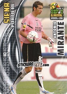 Sticker Antonio Mirante - Serie A 2005-2006. Calcio cards game n. 171 - Panini