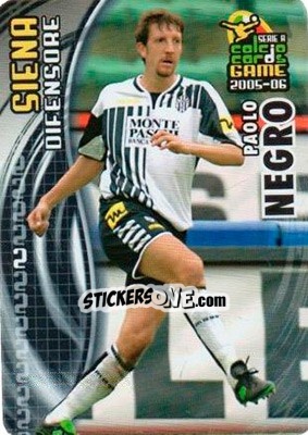Sticker Paolo Negro - Serie A 2005-2006. Calcio cards game n. 172 - Panini