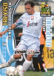 Sticker Antonio Filippini - Serie A 2005-2006. Calcio cards game n. 185 - Panini