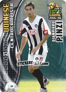 Sticker Giampiero Pinzi - Serie A 2005-2006. Calcio cards game n. 196 - Panini