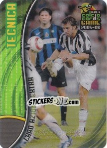 Sticker Alessandro Del Piero - Tecnica - Serie A 2005-2006. Calcio cards game n. 201 - Panini