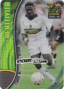 Sticker Obafemi Martins - Reattivita - Serie A 2005-2006. Calcio cards game n. 205 - Panini
