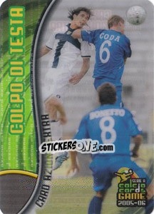 Sticker Colpo di testa - Serie A 2005-2006. Calcio cards game n. 207 - Panini