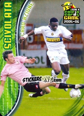 Sticker Scivolata - Serie A 2005-2006. Calcio cards game n. 209 - Panini