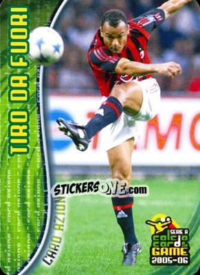 Sticker Cafu - Tiro da fuori - Serie A 2005-2006. Calcio cards game n. 211 - Panini