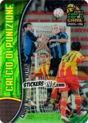 Sticker Calcio di punizione - Serie A 2005-2006. Calcio cards game n. 232 - Panini