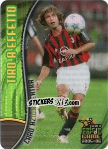 Sticker Andrea Pirlo - Tiro a effetto - Serie A 2005-2006. Calcio cards game n. 235 - Panini