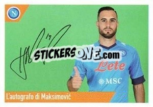 Figurina Maksimovic - SSC Napoli 2020-2021 - Erredi Galata Edizioni
