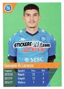 Sticker Di Lorenzo - SSC Napoli 2020-2021 - Erredi Galata Edizioni