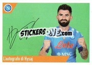 Sticker Hysaj - SSC Napoli 2020-2021 n. 57 - Erredi Galata Edizioni
