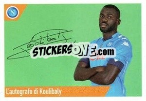 Sticker Koulibaly - SSC Napoli 2020-2021 n. 62 - Erredi Galata Edizioni