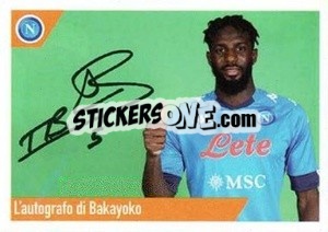Sticker Bakayoko - SSC Napoli 2020-2021 n. 93 - Erredi Galata Edizioni